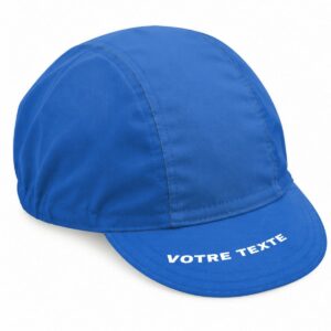 Casquette vélo personnalisée avec texte imprimé sur la visière